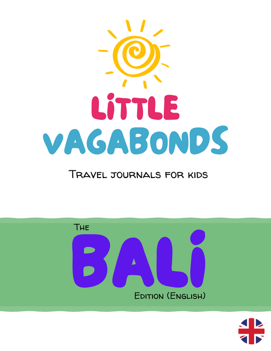 Diario di viaggio digitale per bambini Little Vagabonds - Edizione Bali