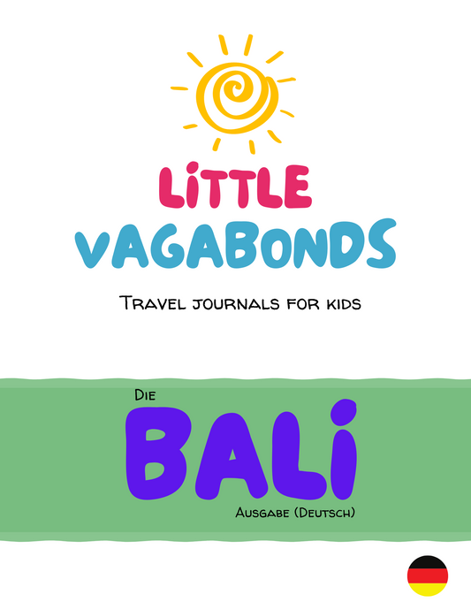 Diario di viaggio digitale per bambini Little Vagabonds - Edizione Bali